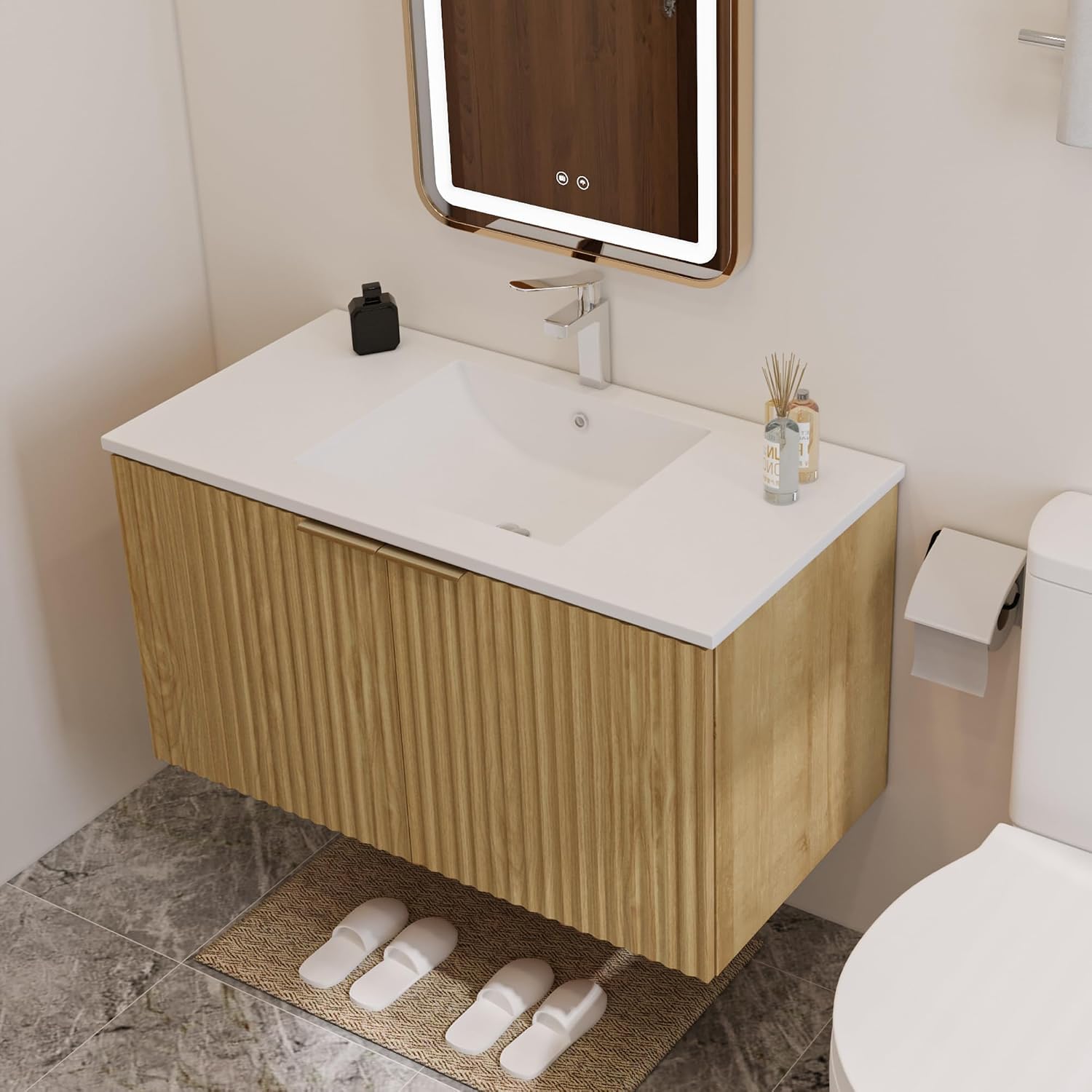 Armário de Banheiro Flutuante  - Soft Close Hinge avaliação e preço