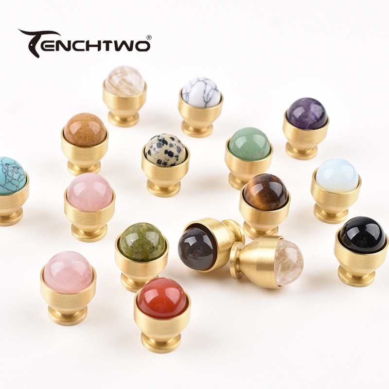 TENCHTWO Ágata Natural Cristal - Furniture Hardware Brass avaliação e preço