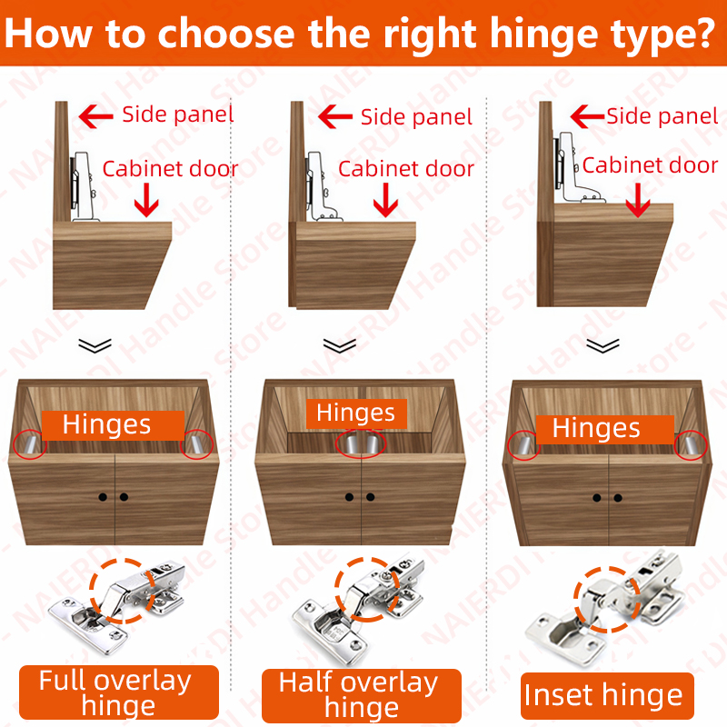 NAIERDI 4 Peças Dobradiças de  - Soft Close Hinge avaliação e preço